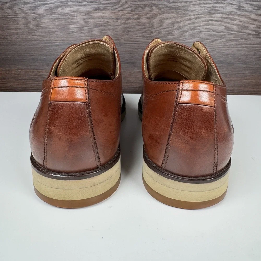 Frye Grant Oxford Men's Brown Leather Dress Casual Shoes Size 10 Model 87636